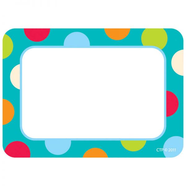 Creative Teaching Press® Dots on Turquoise Name Tag Labels, 36/Pack