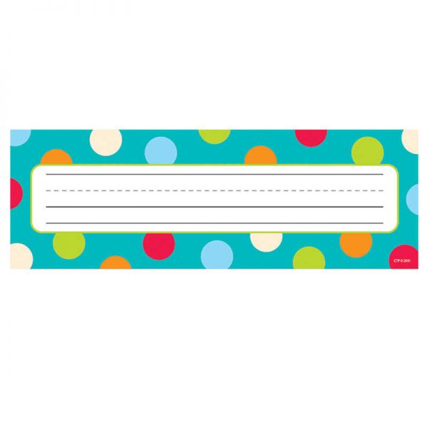 Creative Teaching Press® Dots on Turquoise Name Plates, 36 Per Pack