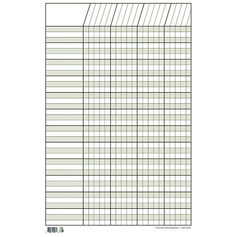 Creative Teaching Press® White Small Vertical Incentive Chart, 14-1/4″ x 22″