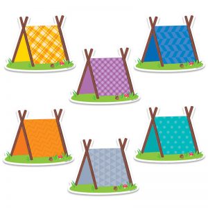 Creative Teaching Press® Woodland Friends Pup Tents 6" Designer Cut-Outs, 36 Per Pack