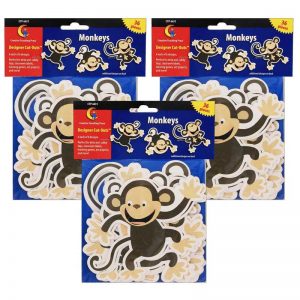 Creative Teaching Press® Monkeys Cut-Outs Variety Pack, 6 Designs, 6" x 6", 36 Per Pack, 6 Packs