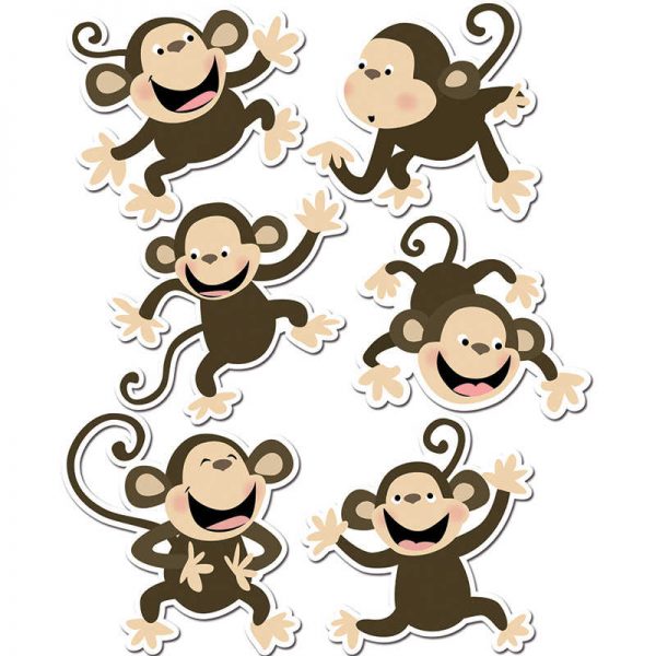 Creative Teaching Press® Monkeys 6" Designer Cut-Outs, Pack of 36