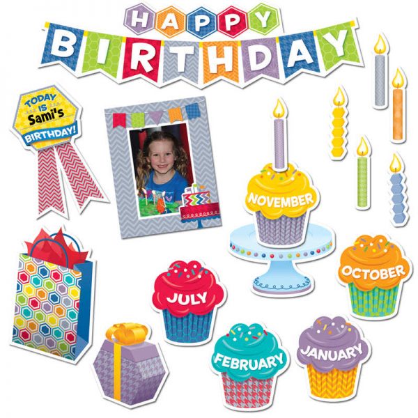 Creative Teaching Press® HexaFun Happy Birthday Mini Bulletin Board Set