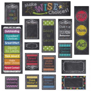 Creative Teaching Press® Chalk It Up! Behavior Clip Chart Mini Bulletin Board Set