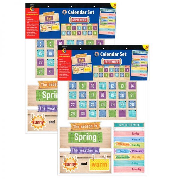 Creative Teaching Press® Upcycle Style Calendar Bulletin Board Set, 2 Sets