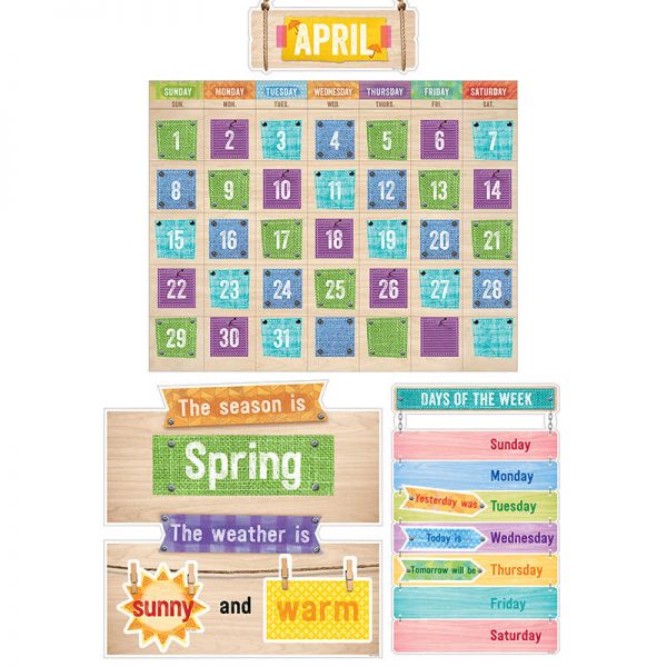 Creative Teaching Press® Upcycle Style Calendar Bulletin Board Set