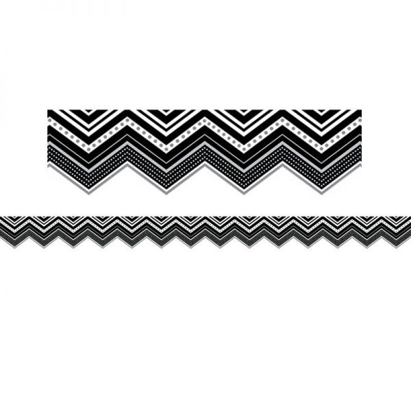 Creative Teaching Press® BW Chevron Border, 35 Feet