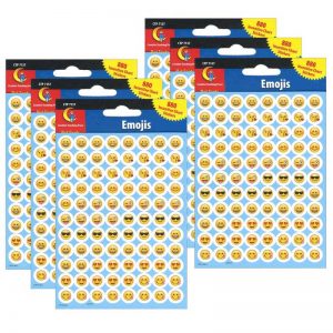 Creative Teaching Press® Emojis Hot Spot Stickers, 0.5", 880 Per Pack, 6 Packs