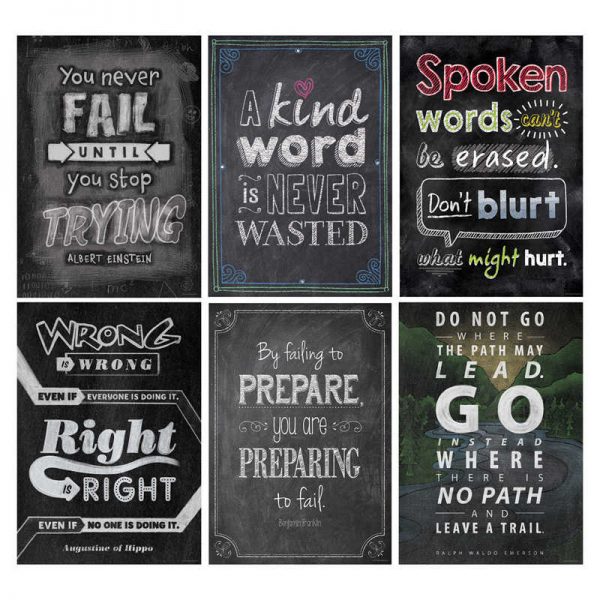 Creative Teaching Press® Inspire U Chalk Posters Pack #2, 6 Posters