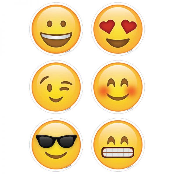 Creative Teaching Press® Emoji Fun 3" Designer Cut-Outs, 36 Per Pack, 6 Packs