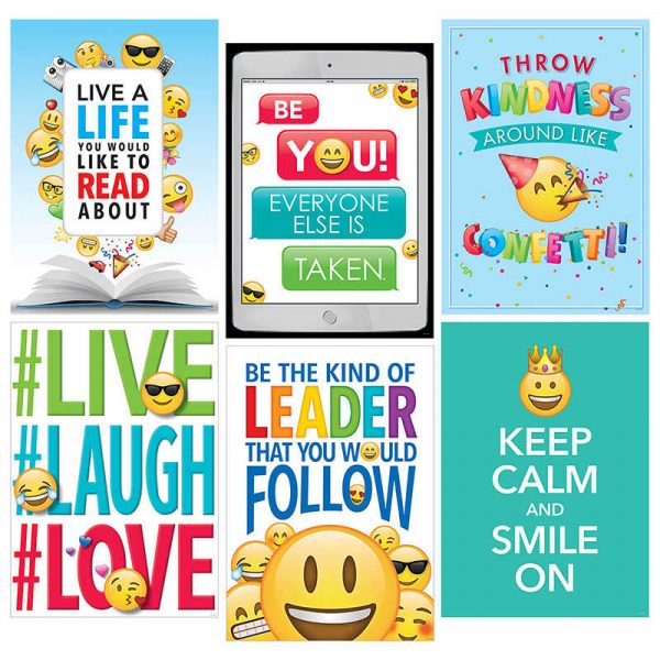 Creative Teaching Press® Inspire U™ Emoji Fun Posters, Pack of 6