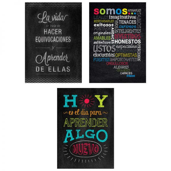 Creative Teaching Press® Chalk It Up! Spanish Inspire U Poster 3-Pack