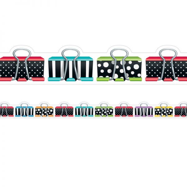 Creative Teaching Press® Bold & Bright Binder Clips Border, 35 Feet