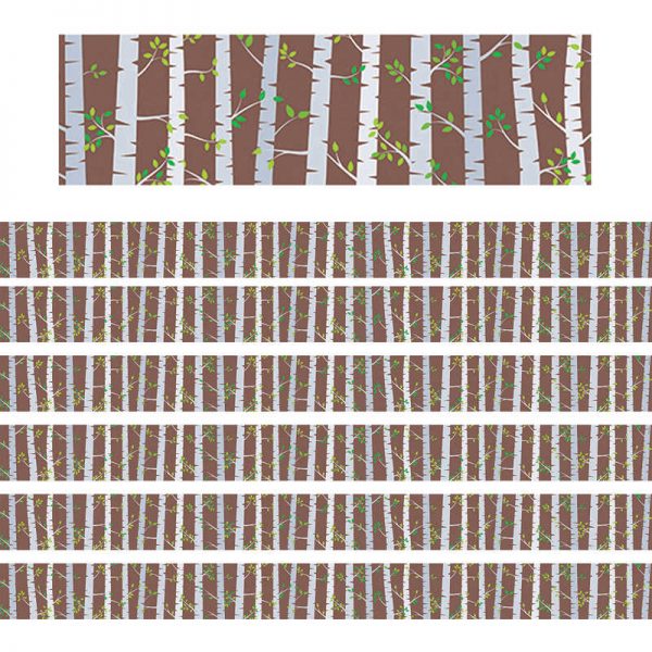 Creative Teaching Press® Woodland Friends Birch Trees Border, 35 Feet Per Pack, 6 Packs