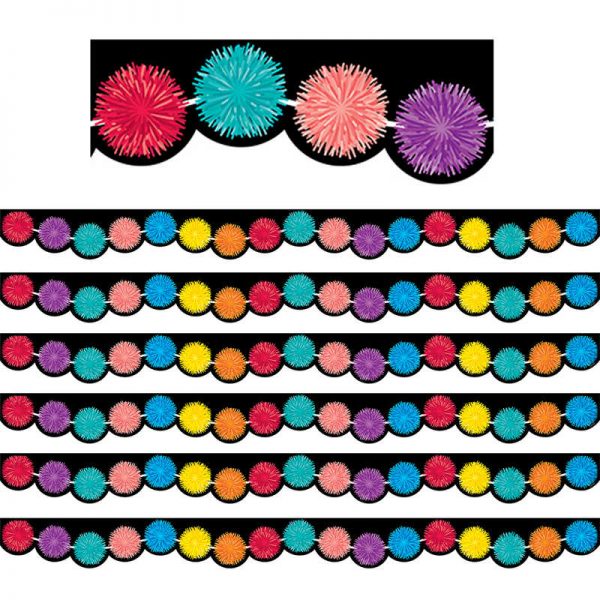 Creative Teaching Press® Pom-Poms Border, 35 Feet Per Pack, 6 Packs