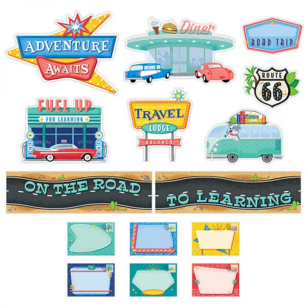 Creative Teaching Press® Mid-Century Mod On the Road to Learning Mini Bulletin Board Set