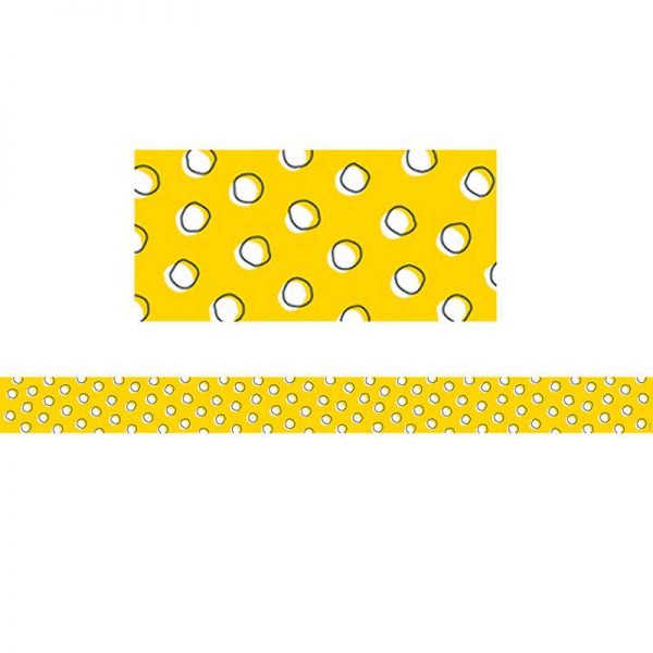 Creative Teaching Press® Doodle Dots on Yellow Border, 35 Feet