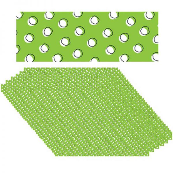 Creative Teaching Press® Doodle Dots on Lime Border, 35 Feet Per Pack, 6 Packs