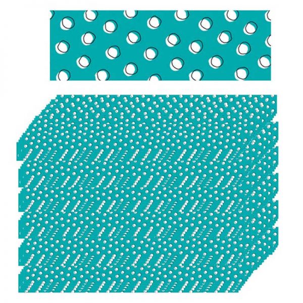Creative Teaching Press® Doodle Dots on Teal Border, 35 Feet Per Pack, 6 Packs