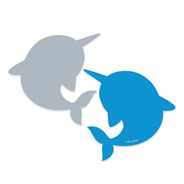 Creative Teaching Press® Narwhal 3 inch 2-color Cut-Outs (8530)
