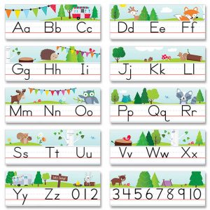Creative Teaching Press® Woodland Friends Traditional Manuscript Alphabet Line Bulletin Board Set