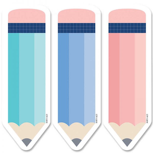 Creative Teaching Press® Calm & Cool Pencils 6" Designer Cut-Outs, 36/Pack
