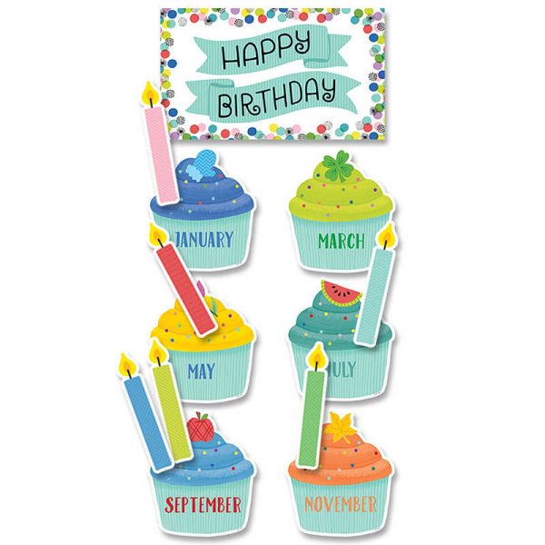 Creative Teaching Press® Color Pop Birthday Mini Bulletin Board Set, 53 Pieces