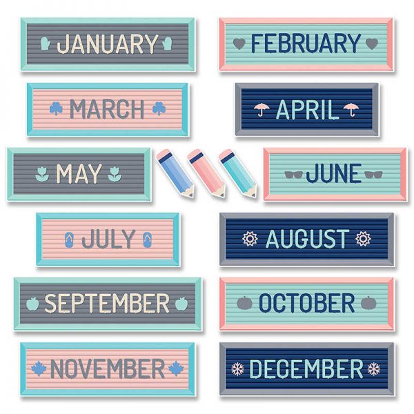 Creative Teaching Press® Calm & Cool Months of the Year Mini Bulletin Board Set, 15 Pieces