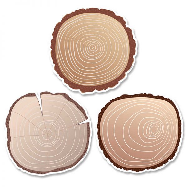 Creative Teaching Press® Woodland Friends Wood Slices 6" Designer Cut-Outs, 36/Pack