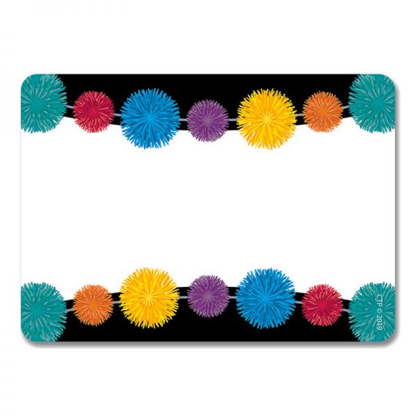 Creative Teaching Press® Pom-Poms Name Tag Labels, 36/Pack