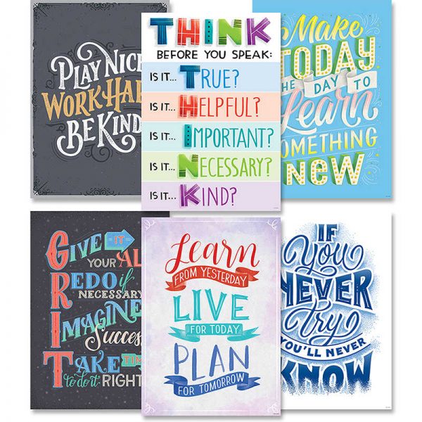 Creative Teaching Press® Motivational Inspire U™ 6-Poster Pack