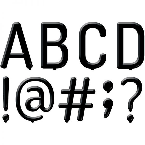 Creative Teaching Press® Black Letter Board Uppercase Letters, 5", 142 Pieces