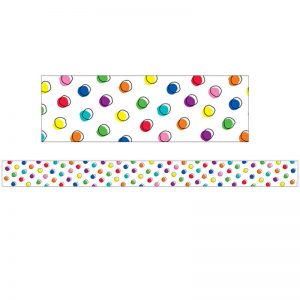 Creative Teaching Press® Doodle Dots on White Border, 35 Feet Per Pack, 6 Packs