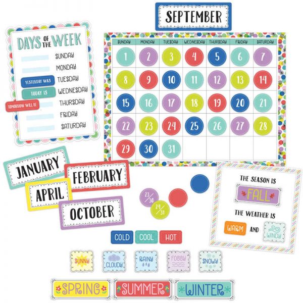 Creative Teaching Press® Color Pop Calendar Bulletin Board Set, 2 Sets