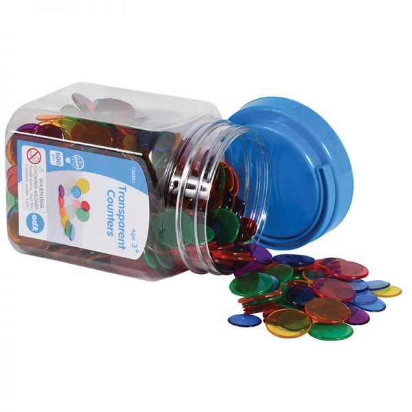 Edx Education® Transparent Counters, Mini Jar, 500 Pieces