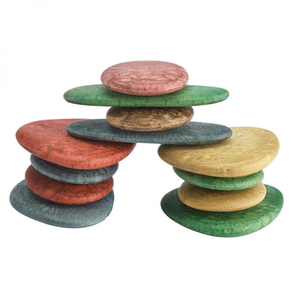 Edx Education® Junior Rainbow Pebbles, Eco-Friendly, Set of 36