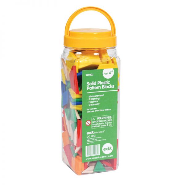 Edx Education® Plastic Pattern Blocks, Set of 250