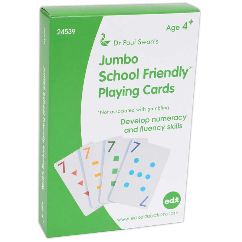 Edx Education® Jumbo School Friendly Playing Cards, 2 Decks
