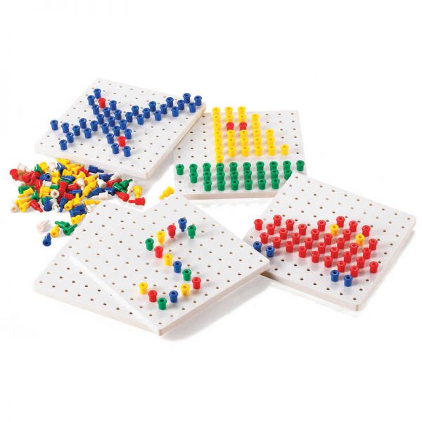 Edx Education® Pegs and Peg Board Set, 5 Boards, 1000 Pegs
