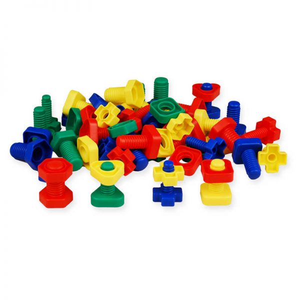 Edx Education® Nuts & Bolts, 4 Colors, 64 Pieces