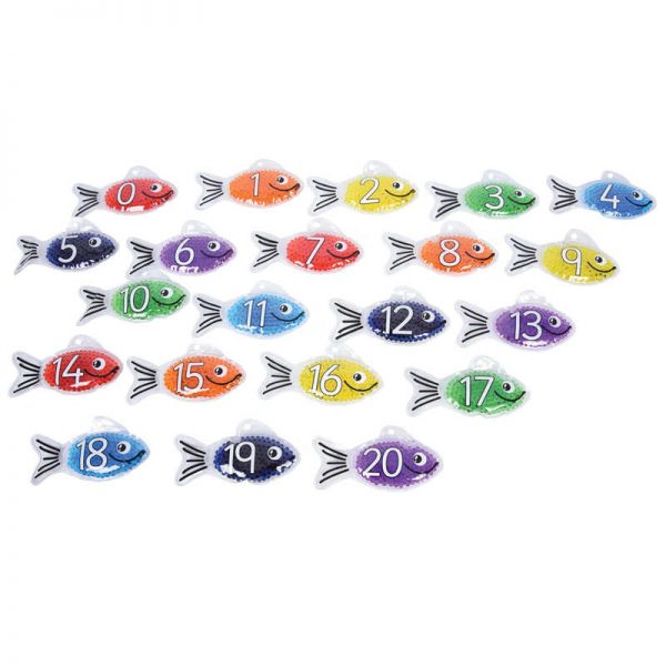 TickiT® Rainbow Gel Number Fish, Set of 21
