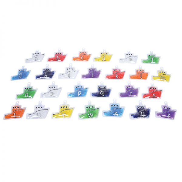 TickiT® Rainbow Gel Alpha Boats, Set of 26