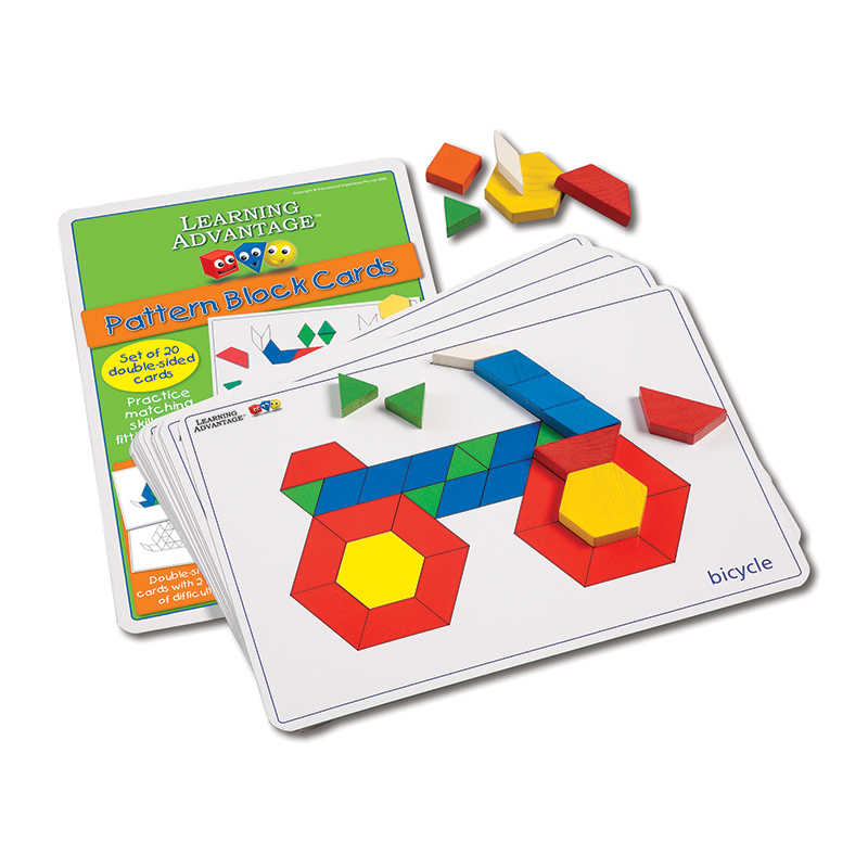 TeachersParadise - Learning Advantage™ Pattern Block Cards, Pack of 20 ...