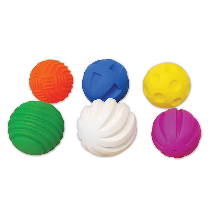 TickiT 75041 Easy Grip Balls - Set Of 4 - Learn To Throw & Catch - Tactile Learning Balls, Multicolor