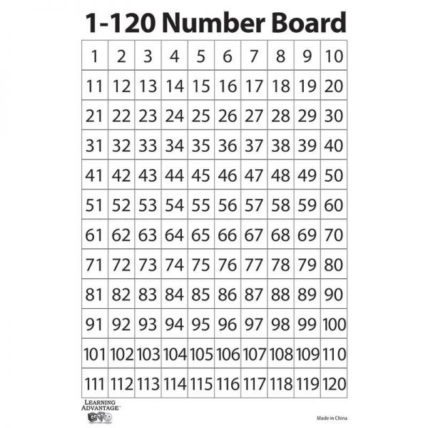 Learning Advantage™ 1-120 Number Dry Erase Boards, Set of 10