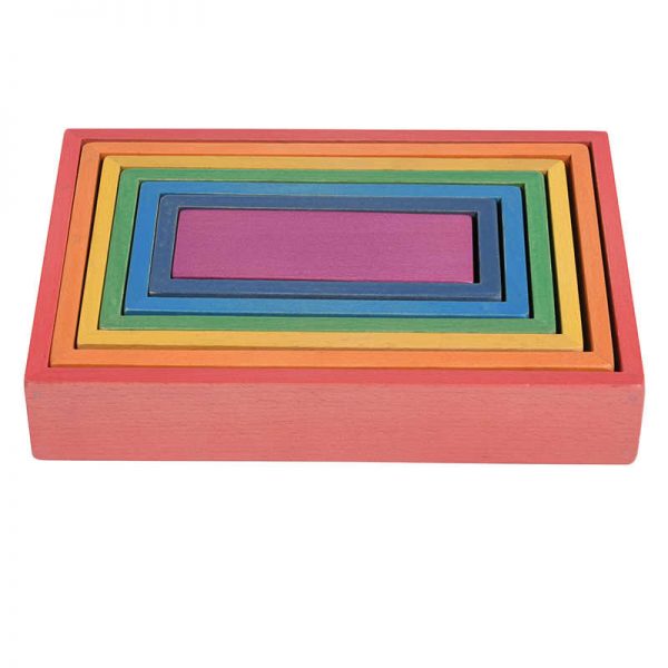 TickiT® Wooden Rainbow Architect Rectangles, Set of 7