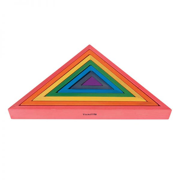 TickiT® Wooden Rainbow Architect Triangles, Set of 7