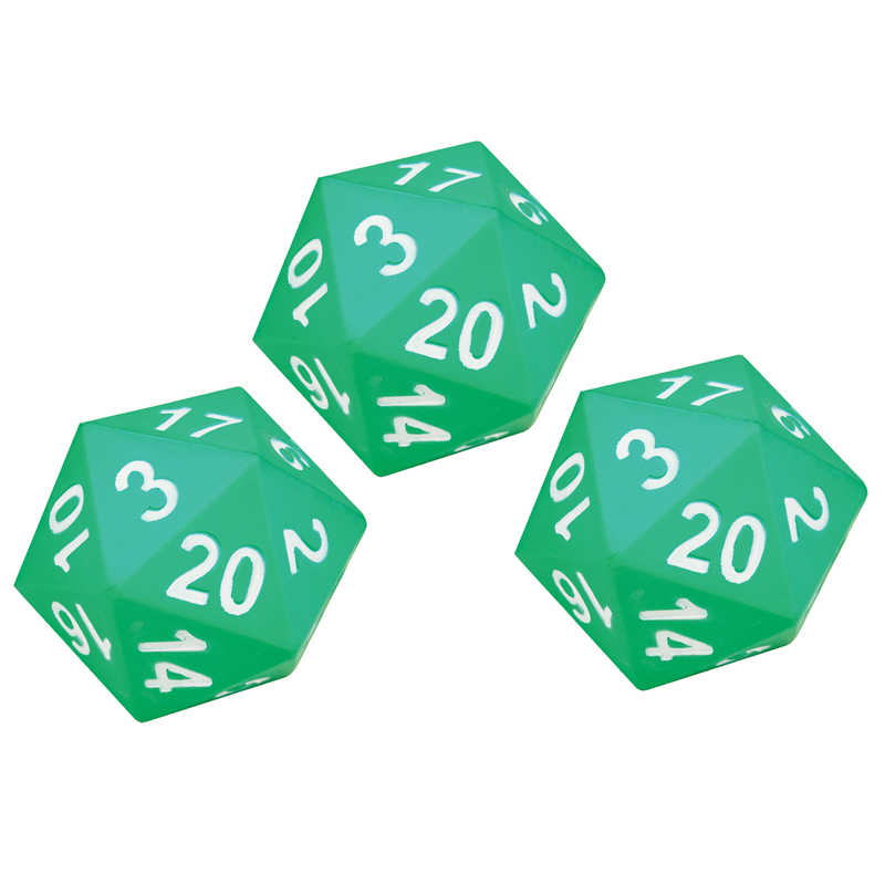 Learning Advantage™ Jumbo 20-Sided Foam Die, Pack of 3