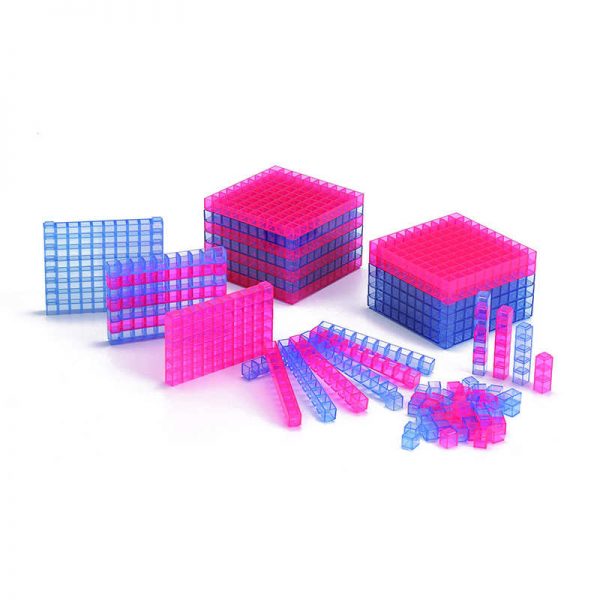 Learning Advantage™ Transparent Interlocking Base Ten, Starter Set