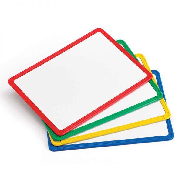 Learning Advantage™ Learning Advantage Plastic Framed Metal Whiteboard, 9.5" x 13", Set of 4